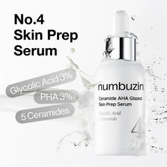 Numbuzin - No.4 Ceramide AHA Glazed Skin Prep Serum 30ml
