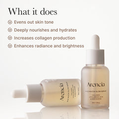 Arencia Rice Mucin Glow Serum, Collagen + Hyaluronic Acid & Niacinamide 30ml