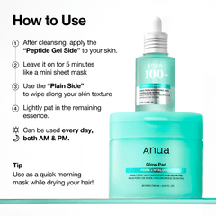 Anua PDRN 100 Hyaluronic Acid Glow Pad (60EA)