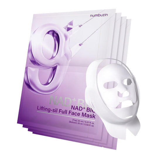 Numbuzin No.9 NAD Bio Lifting Full Cover Facial Mask (4 EA) with lifting band