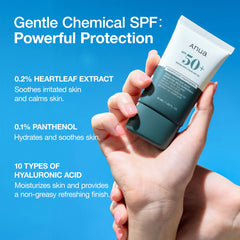 ANUA HEARTLEAF SILKY MOISTURE SUNSCREEN, 50ml