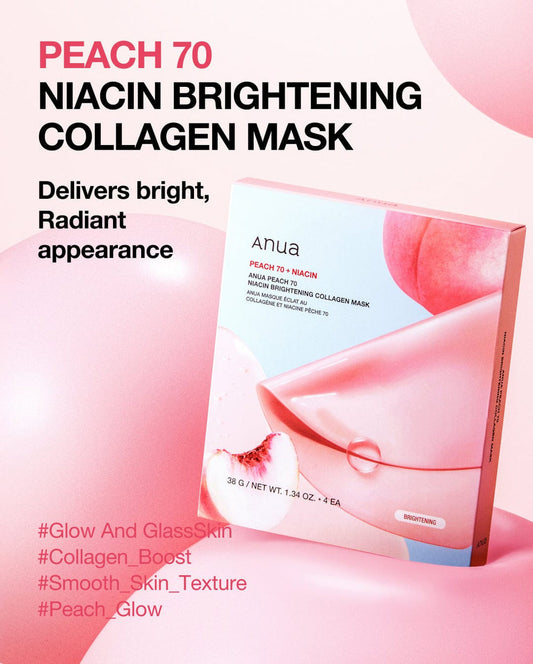 Anua Peach 70+ Niacin Brightening Collagen Mask (single piece)