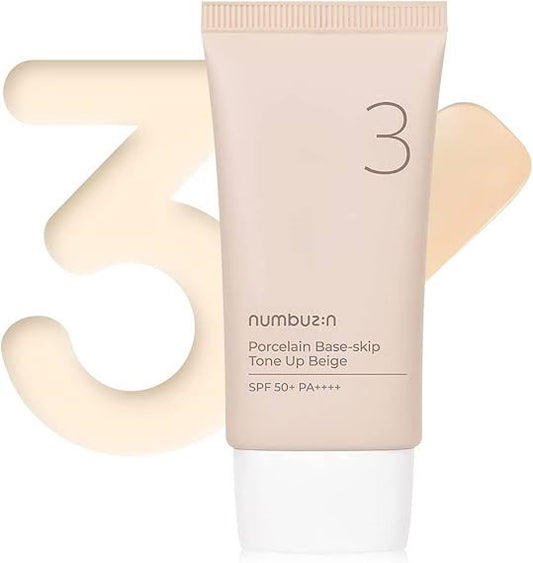 Numbuzin No.3 Porcelain Base-skip Tone Up Beige SPF50 PA++++