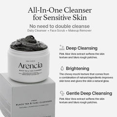 Arencia Black Tea Rice Mochi Cleanser 120g