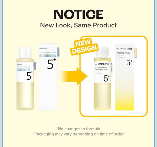 Numbuzin – No.5 Glutathione Vitamin Boosting Essential Toner 200ml