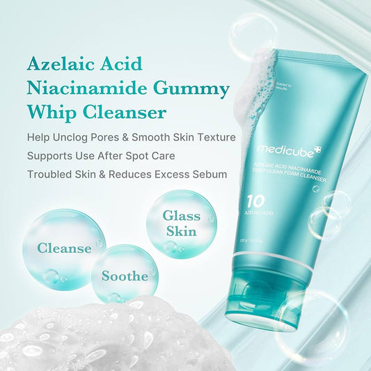 Medicube Azelaic Acid Niacinamide Deep Clean Foam Cleanser (120g)