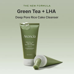 ARENCIA Salicylic Acid, Green Tea + LHA Deep Pore Rice Cake Cleanser 150ml