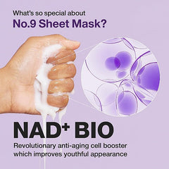 Numbuzin No.9 NAD Bio Lifting Full Cover Facial Mask (4 EA) with lifting band